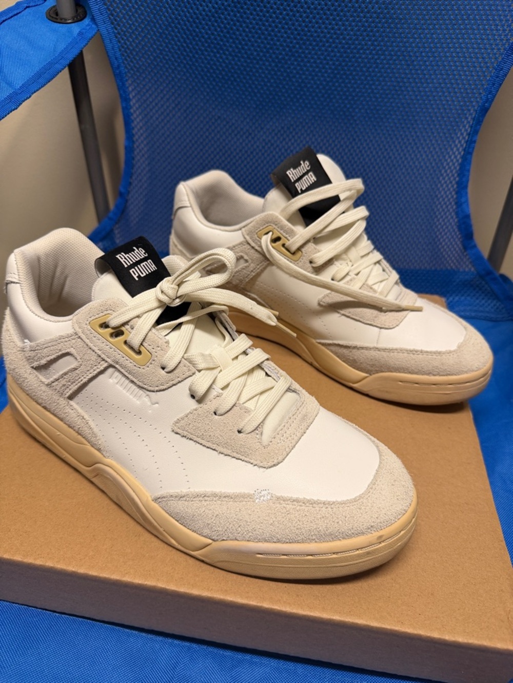 PUMA x Rhude Men’s Cream & Beige Low-Top Sneakers Size 10